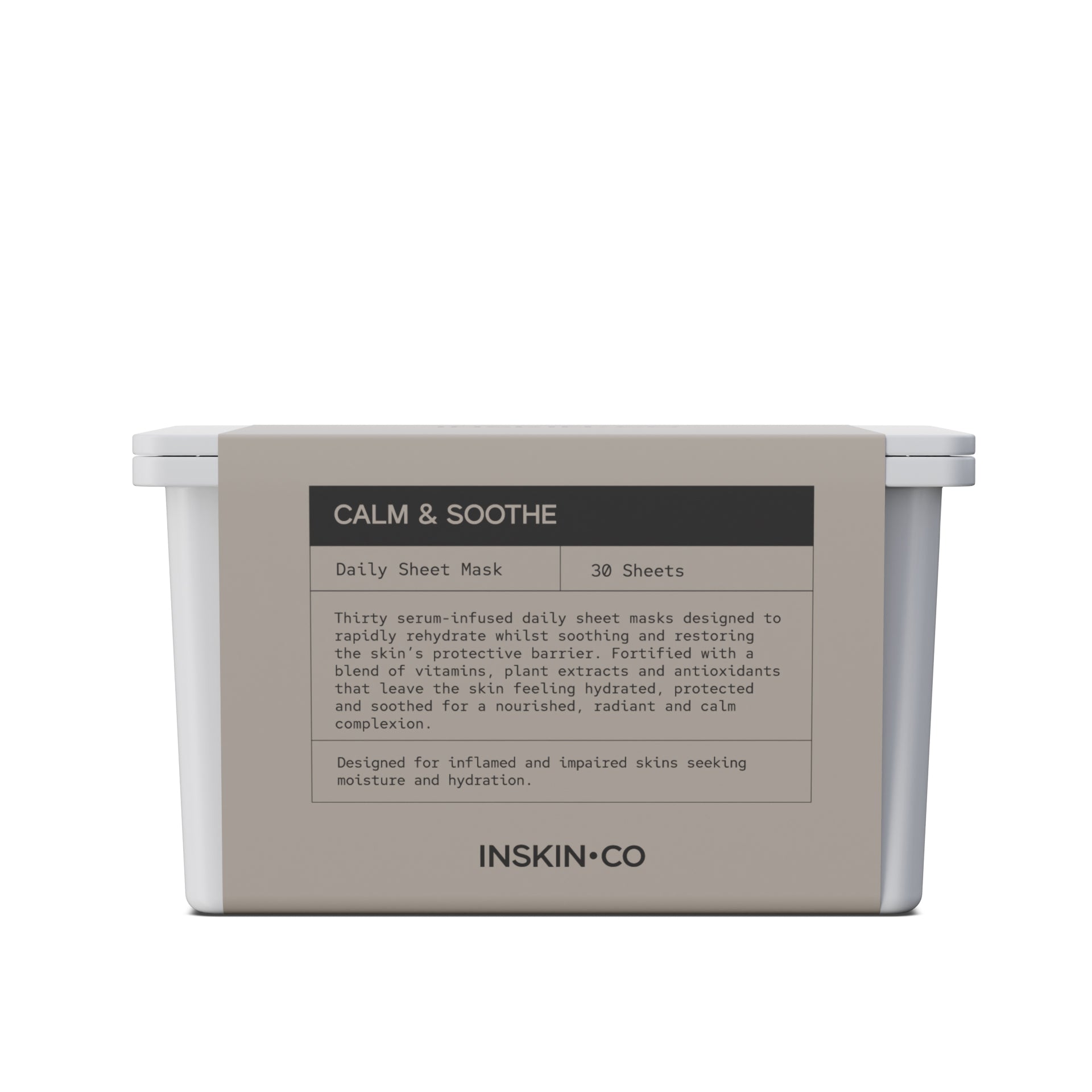 INSKIN.CO Calm & Soothe Sheet Masks (30 Sheets)