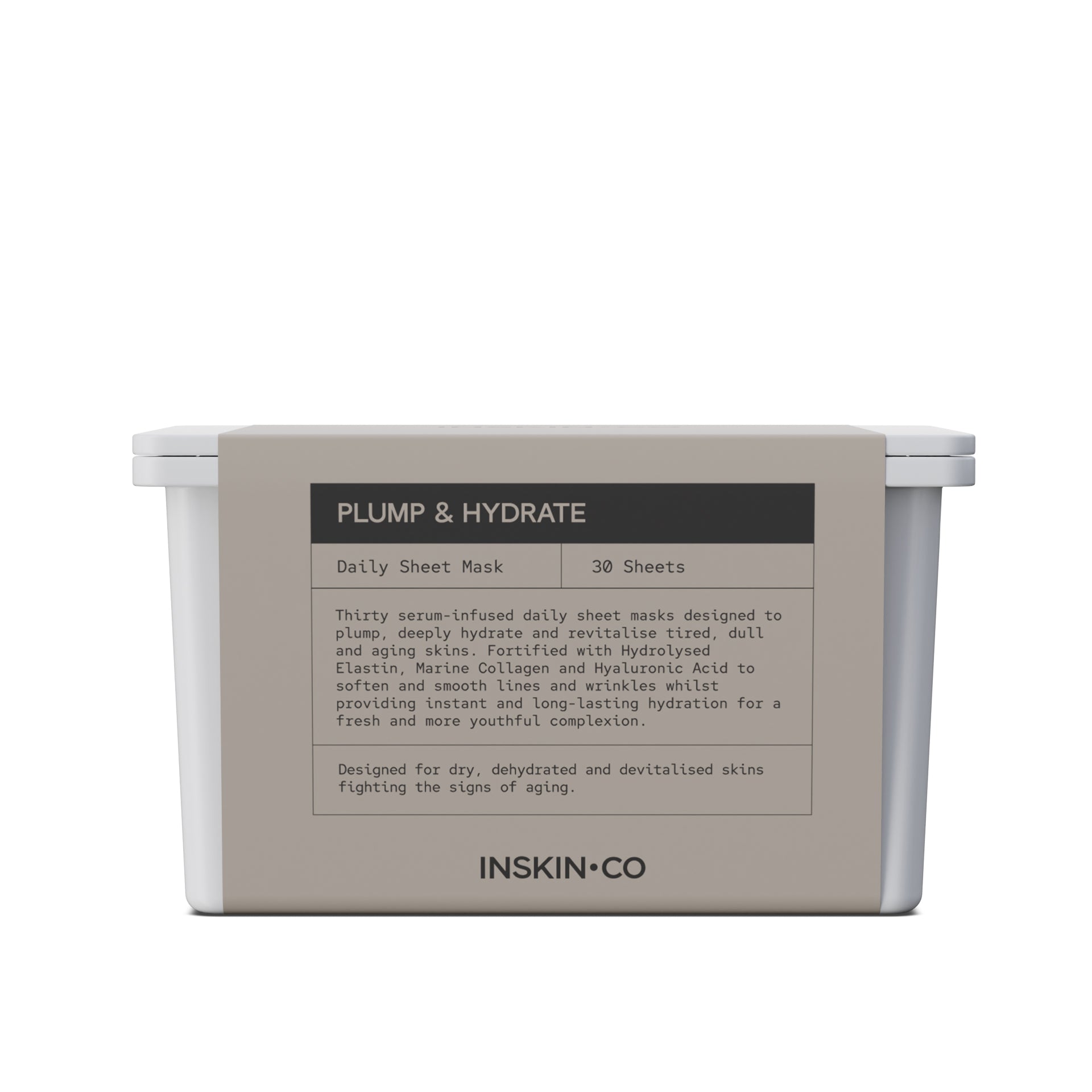 INSKIN.CO Plump & Hydrate Sheet Masks (30 Sheets)
